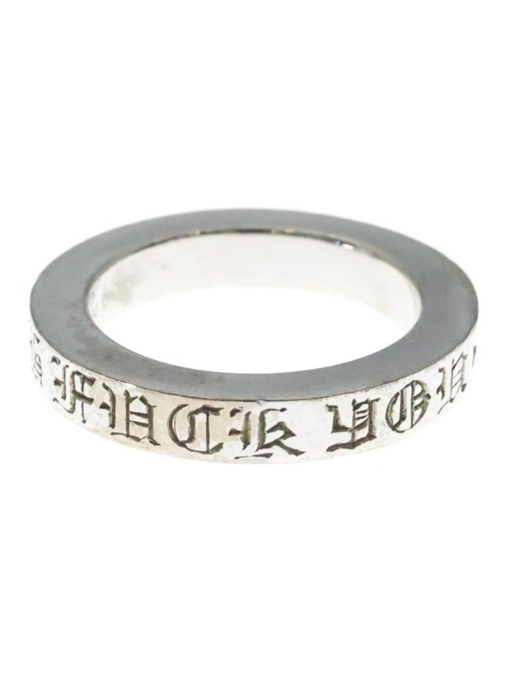 Chrome Hearts Spacer Fck You Ring White Gold